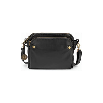 Florence leather-look crossbody bag in black