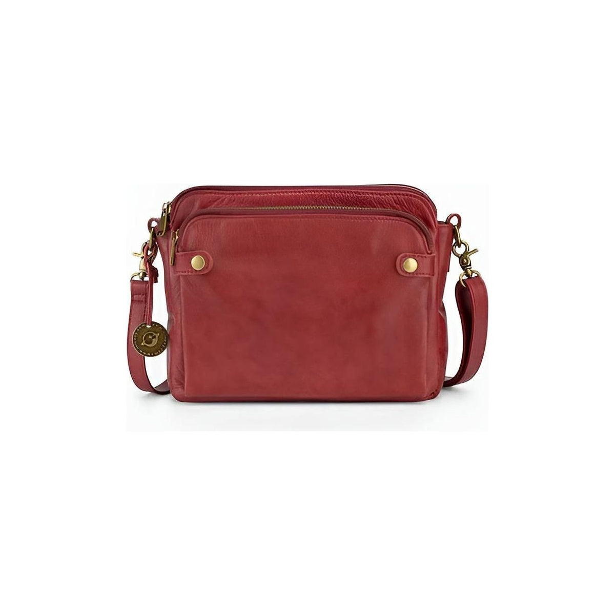 Florence leather-look crossbody bag in red