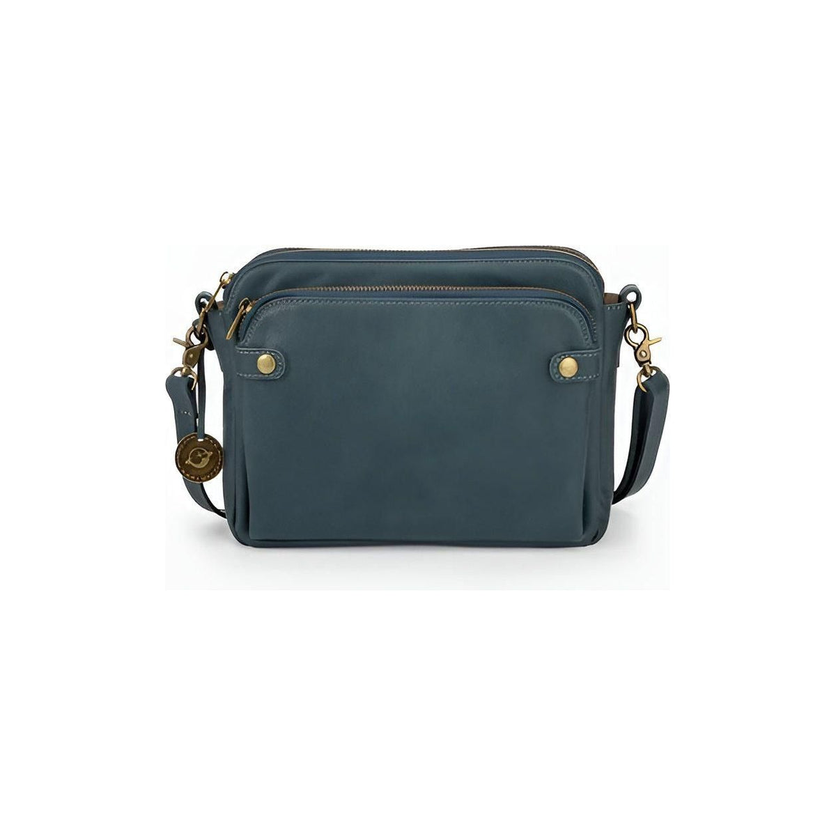 Florence leather-look crossbody bag in blue