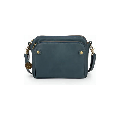 Florence leather-look crossbody bag in blue