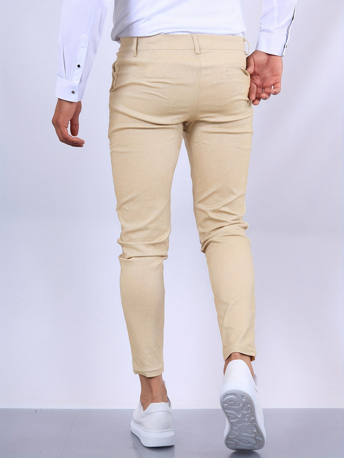 Fraser men's slim tapered stretch chinos, alternative view