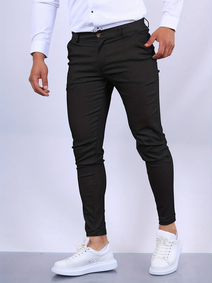 Fraser men's slim tapered stretch chinos, alternative view