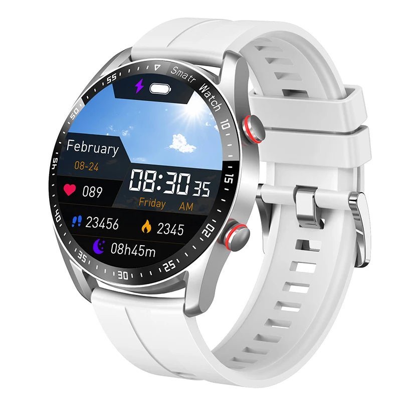 Grayson | Reloj Inteligente Clásico de Esfera Redonda - StilfulltSmart watchesDXT4C3HDSilicona plateadaGrayson | Reloj Inteligente Clásico de Esfera Redonda
