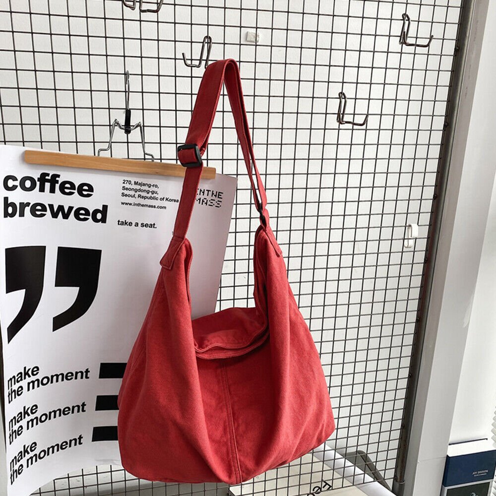 Greer | Bolso Bandolera de Lona Amplio - StilfulltWomen's handbagsDBAD4-QX369002RojoGreer | Bolso Bandolera de Lona Amplio