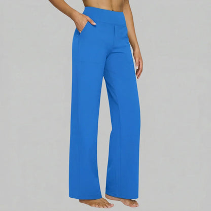 Hadley | Pantalón Ancho Elástico de Talle Alto - StilfulltWomen's pantsAzul cobaltoSHadley | Pantalón Ancho Elástico de Talle Alto
