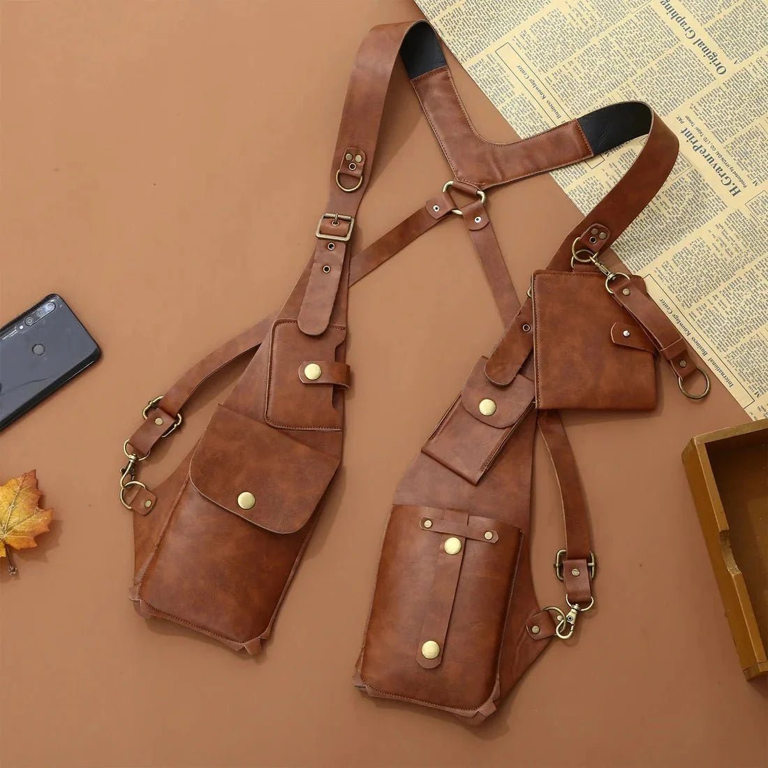 Halvern | Arnés Bandolera Antirrobo Ajustable - StilfulltCross body bagsMarrón claroHalvern | Arnés Bandolera Antirrobo Ajustable