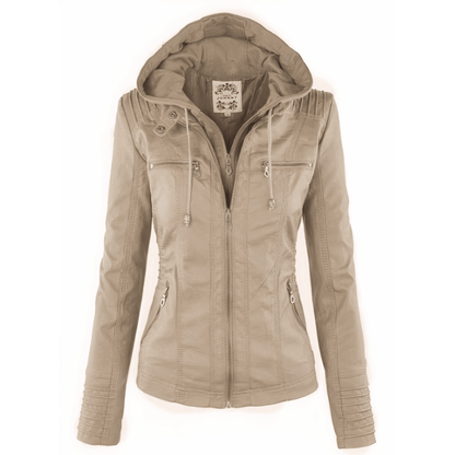 Harlow | Chaqueta Efecto Piel con Capucha Desmontable - StilfulltWomen's jackets8ERP71AYBeigeXSHarlow | Chaqueta Efecto Piel con Capucha Desmontable