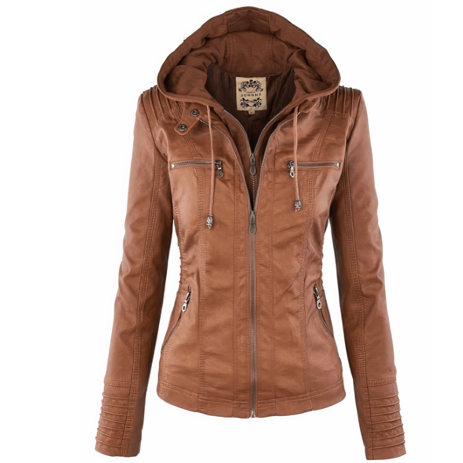 Harlow | Chaqueta Efecto Piel con Capucha Desmontable - StilfulltWomen's jackets7G64HLS8MarrónXSHarlow | Chaqueta Efecto Piel con Capucha Desmontable