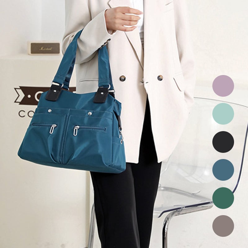 Harriet nylon shoulder bag with laptop pocket, alternative view
