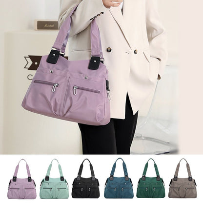 Harriet nylon shoulder bag with laptop pocket, alternative view