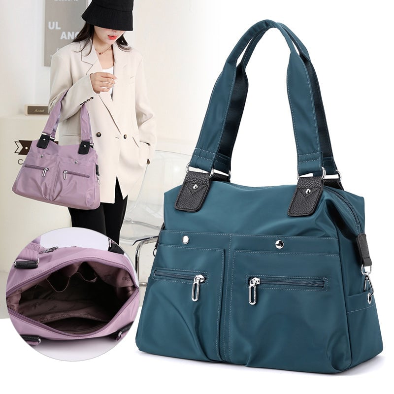 Harriet nylon shoulder bag with laptop pocket, alternative view