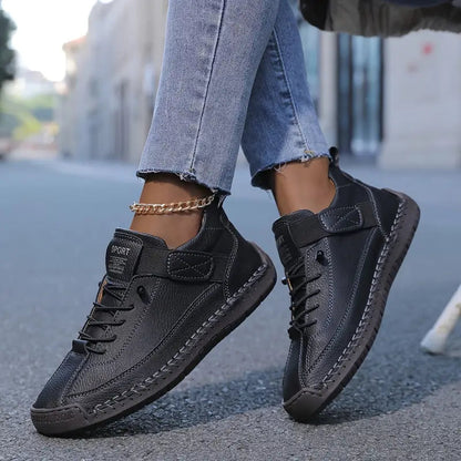 Henrietta slip-on trainers with elastic side panels in black