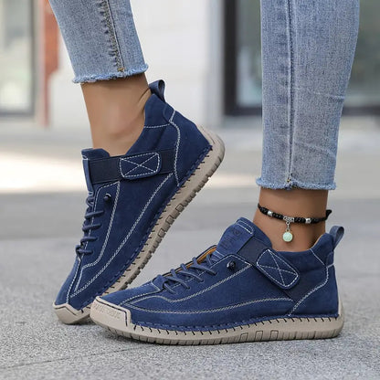 Henrietta slip-on trainers with elastic side panels in blue
