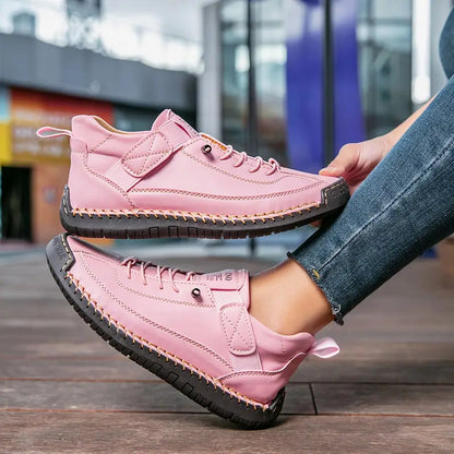 Henrietta slip-on trainers with elastic side panels in pink