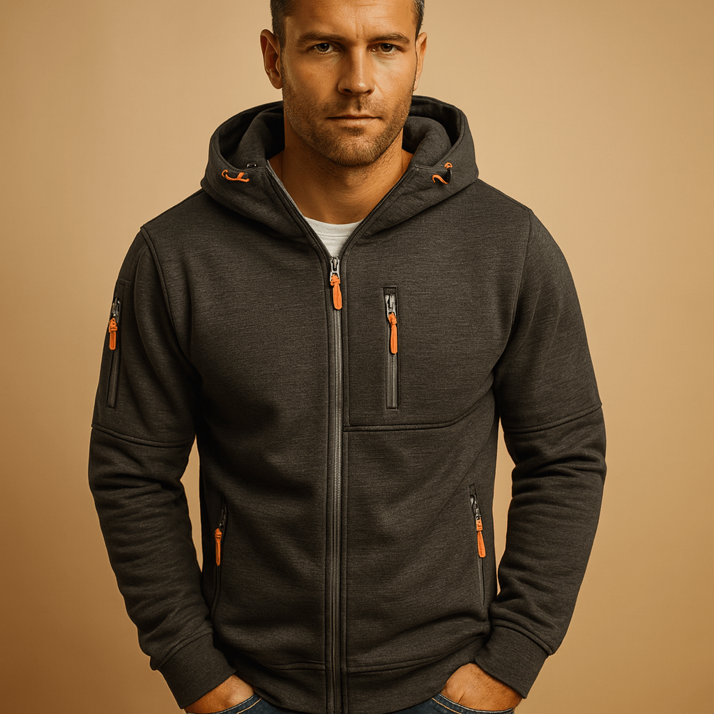 Nico | Sudadera de Hombre con Capucha y Cremallera