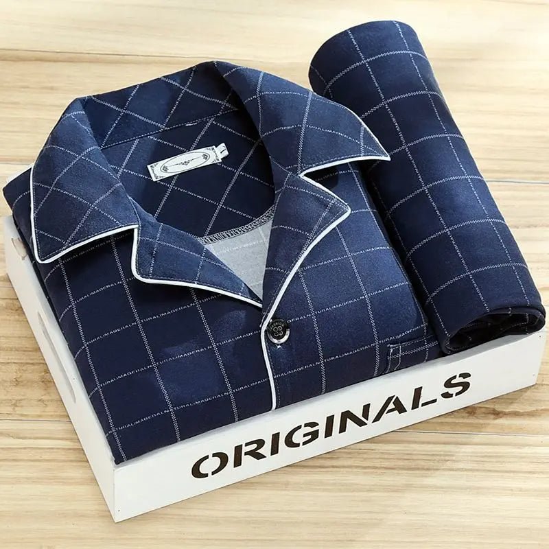 Hollis | Pijama Clásico de Hombre con Botones - StilfulltMen's sleepwearBJA86L1DBahía orientalLHollis | Pijama Clásico de Hombre con Botones