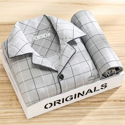 Hollis | Pijama Clásico de Hombre con Botones - StilfulltMen's sleepwear96HIWE98Gris hierroLHollis | Pijama Clásico de Hombre con Botones