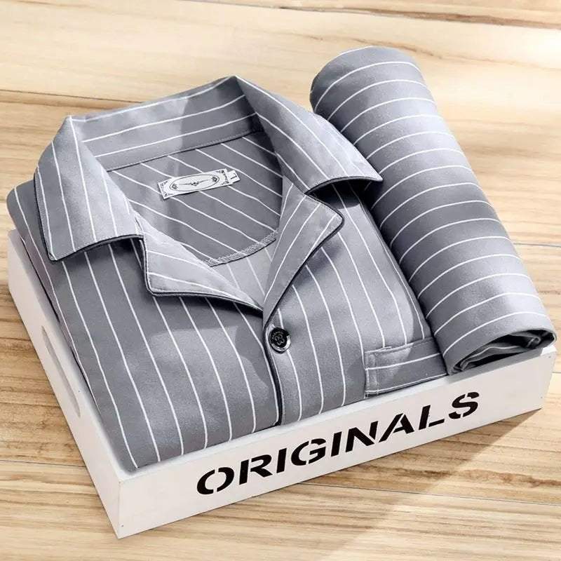 Hollis | Pijama Clásico de Hombre con Botones - StilfulltMen's sleepwearHTHK004WPerla hiladaLHollis | Pijama Clásico de Hombre con Botones