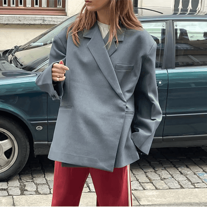 Ilaria | Blazer Oversize con Hombros Caídos - StilfulltWomen's jackets14:771#Grey;5:100014064GrisSIlaria | Blazer Oversize con Hombros Caídos
