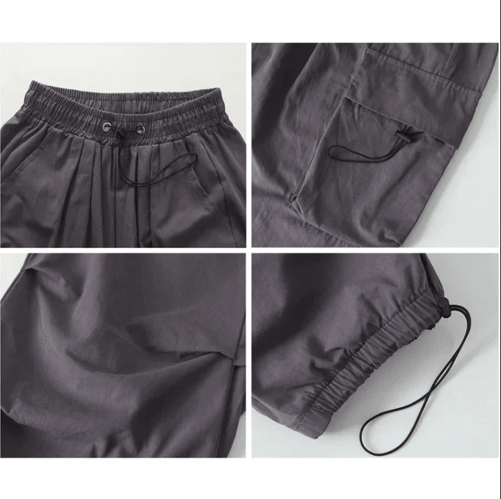 Ilaria | Pantalón Cargo Ancho Estilo Paracaídas - StilfulltWomen's pantsSKU_1778869447319_563GrisSIlaria | Pantalón Cargo Ancho Estilo Paracaídas