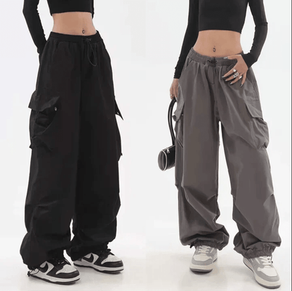 Ilaria | Pantalón Cargo Ancho Estilo Paracaídas - StilfulltWomen's pantsSKU_1778869447319_563GrisSIlaria | Pantalón Cargo Ancho Estilo Paracaídas