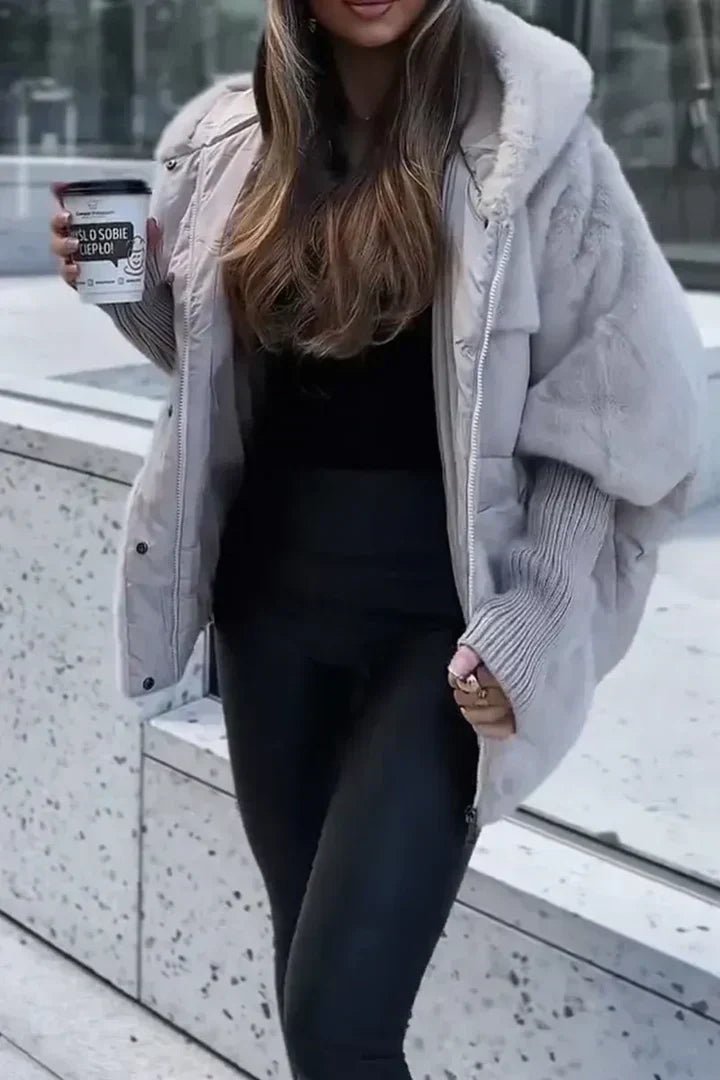 Ilvie | Chaquetón Acolchado Oversize con Capucha - StilfulltWomen's jacketsCJYD217464213MNGris claroSIlvie | Chaquetón Acolchado Oversize con Capucha
