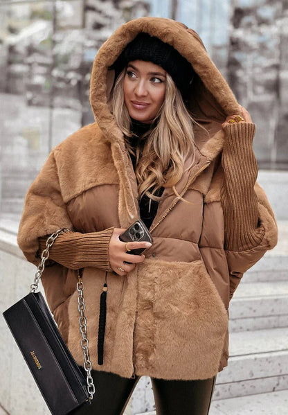 Ilvie | Chaquetón Acolchado Oversize con Capucha - StilfulltWomen's jacketsCJYD217464213MNGris claroSIlvie | Chaquetón Acolchado Oversize con Capucha