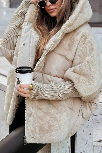 Ilvie | Chaquetón Acolchado Oversize con Capucha - StilfulltWomen's jacketsCJYD217464213MNGris claroSIlvie | Chaquetón Acolchado Oversize con Capucha