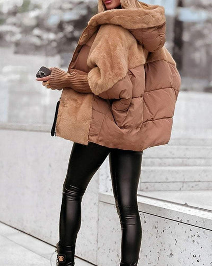 Ilvie | Chaquetón Acolchado Oversize con Capucha - StilfulltWomen's jacketsCJYD217464213MNGris claroSIlvie | Chaquetón Acolchado Oversize con Capucha