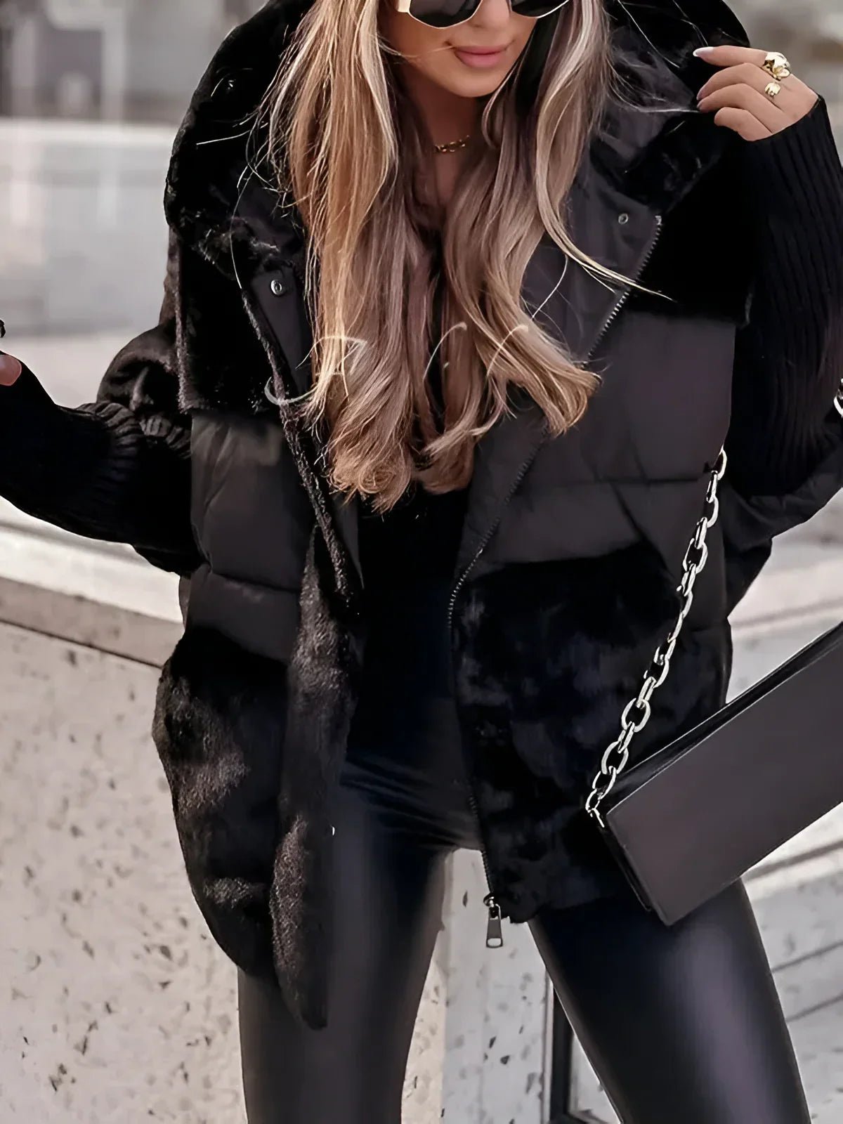 Ilvie | Chaquetón Acolchado Oversize con Capucha - StilfulltWomen's jacketsCJYD217464213MNGris claroSIlvie | Chaquetón Acolchado Oversize con Capucha