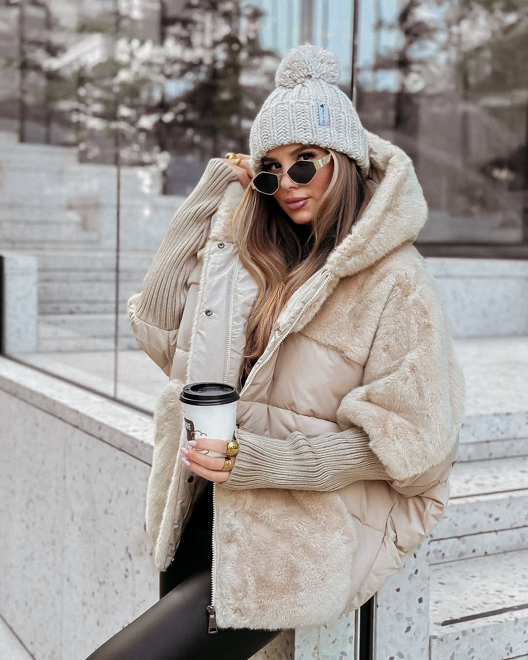 Ilvie | Chaquetón Acolchado Oversize con Capucha - StilfulltWomen's jacketsCJYD217464213MNGris claroSIlvie | Chaquetón Acolchado Oversize con Capucha