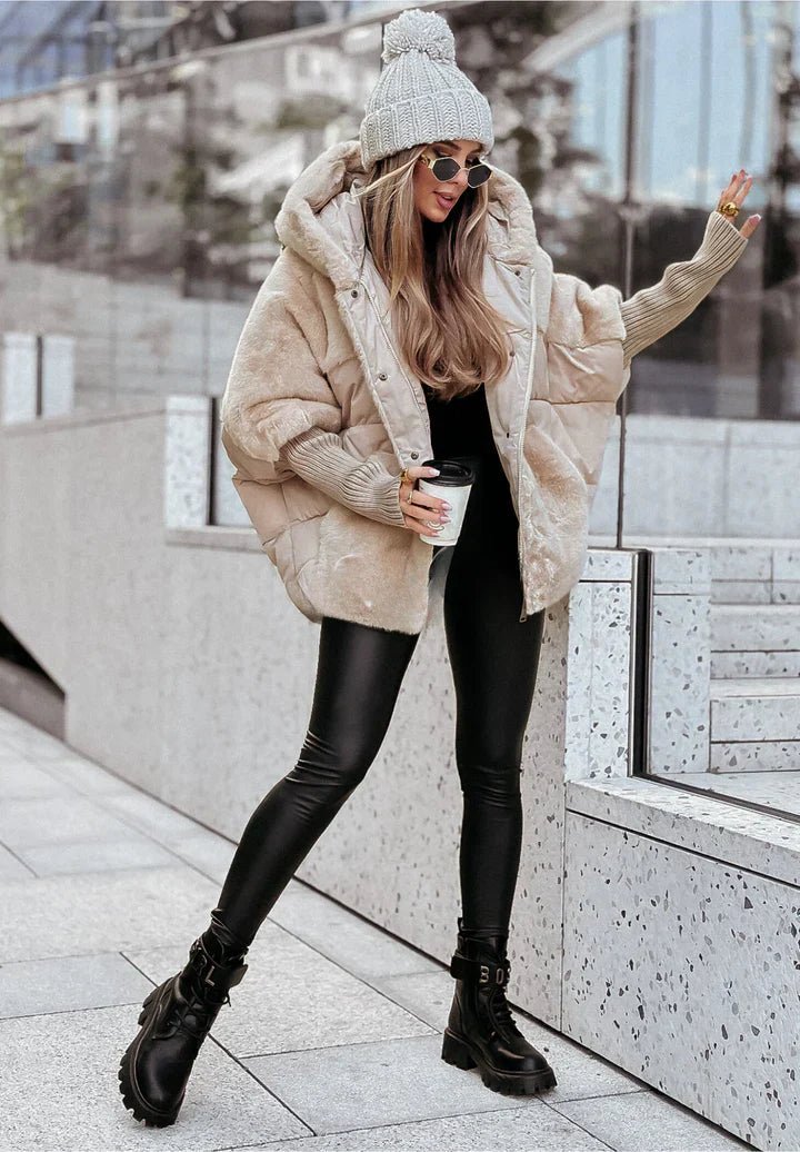 Ilvie | Chaquetón Acolchado Oversize con Capucha - StilfulltWomen's jacketsCJYD217464213MNGris claroSIlvie | Chaquetón Acolchado Oversize con Capucha