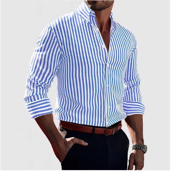 Beckett | Camisa de Rayas de Algodón para Hombre