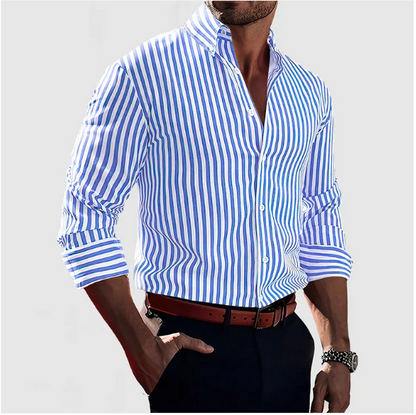 Beckett | Camisa de Rayas de Algodón para Hombre