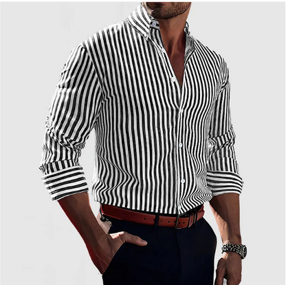 Beckett | Camisa de Rayas de Algodón para Hombre