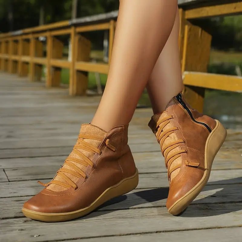 Ivette | Botín Plano con Cordones Elásticos - StilfulltWomen's shoesVerde34Ivette | Botín Plano con Cordones Elásticos