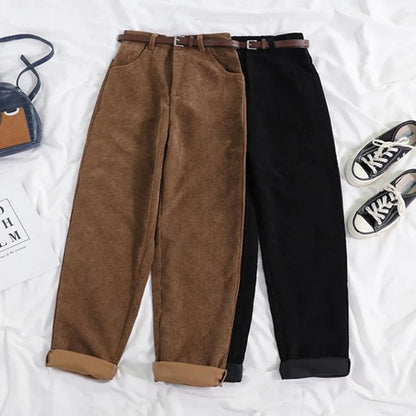 Juliette | Pantalón de Pana Holgado de Tiro Alto para Otoño - StilfulltWomen's pants52225-05NegroSJuliette | Pantalón de Pana Holgado de Tiro Alto para Otoño