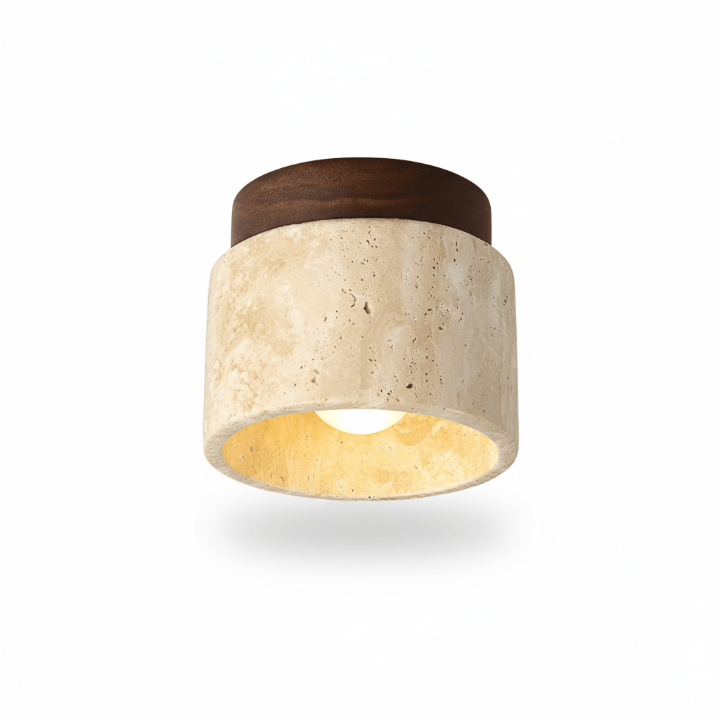 Kaito | Plafón de Techo Efecto Travertino Estilo Japonés - StilfulltCeiling lamp5U7ES15YNogalKaito | Plafón de Techo Efecto Travertino Estilo Japonés