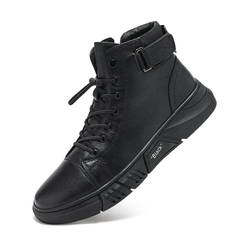 Kasper | Botín Sneaker Negro Acordonado de Piel - StilfulltMen's shoesSKU_1767029075363_80438NegroKasper | Botín Sneaker Negro Acordonado de Piel