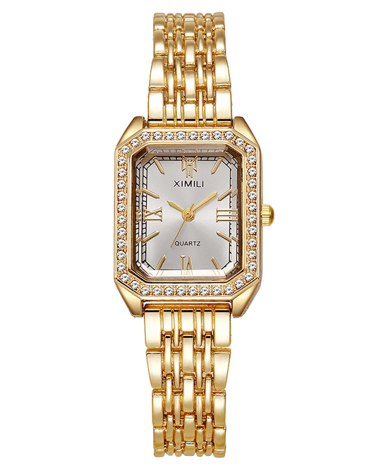 Katherine gold-tone crystal bracelet watch