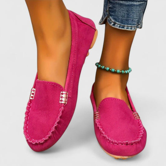 Kensington | Mocasines de Ante con Detalle Metálico - StilfulltWomen's shoesRosa35Kensington | Mocasines de Ante con Detalle Metálico