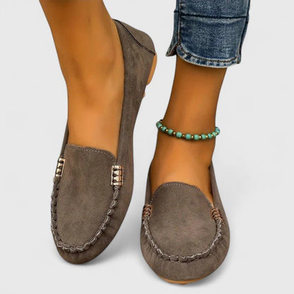 Kensington | Mocasines de Ante con Detalle Metálico - StilfulltWomen's shoesTurquesa35Kensington | Mocasines de Ante con Detalle Metálico
