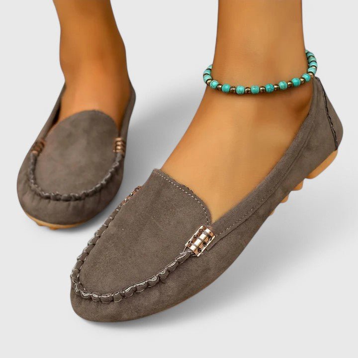 Kensington | Mocasines de Ante con Detalle Metálico - StilfulltWomen's shoesTurquesa35Kensington | Mocasines de Ante con Detalle Metálico