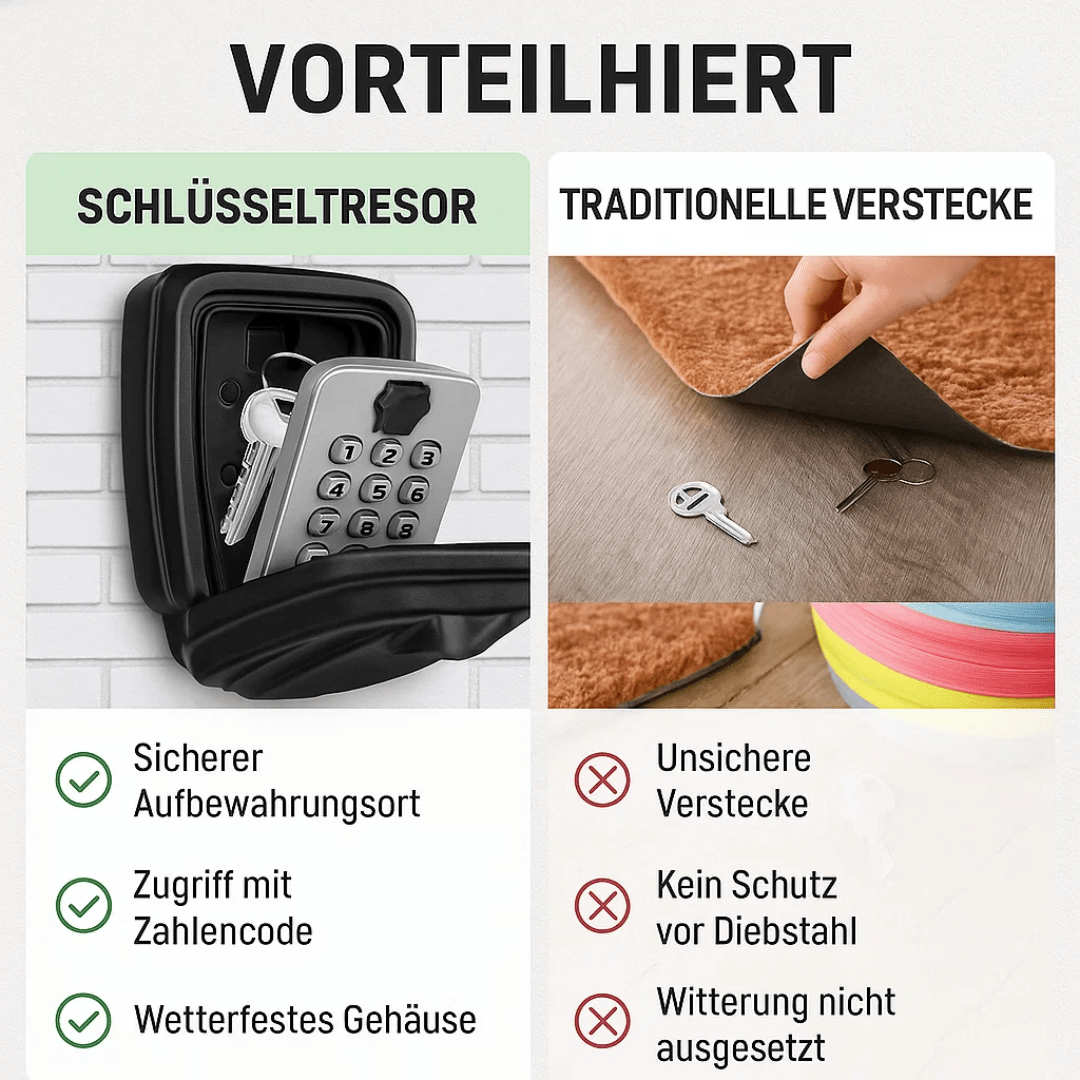 Keyhaven | Caja de Seguridad para Llaves Exterior de Pared - StilfulltHome securityWEERBESTEN-VAR-CCPFKeyhaven | Caja de Seguridad para Llaves Exterior de Pared