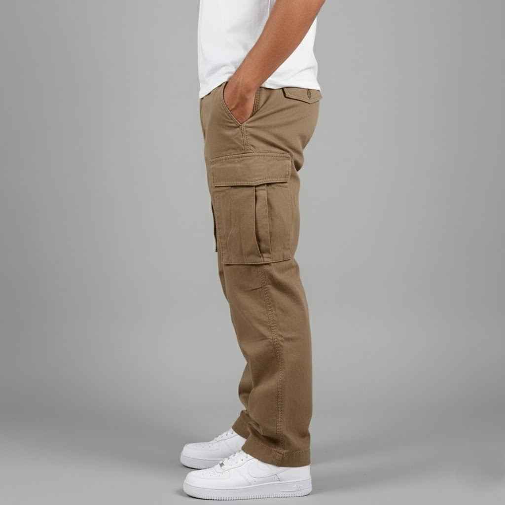 Knox | Pantalón Cargo Holgado con Bolsillos Laterales - StilfulltMen's pantsGrisSKnox | Pantalón Cargo Holgado con Bolsillos Laterales