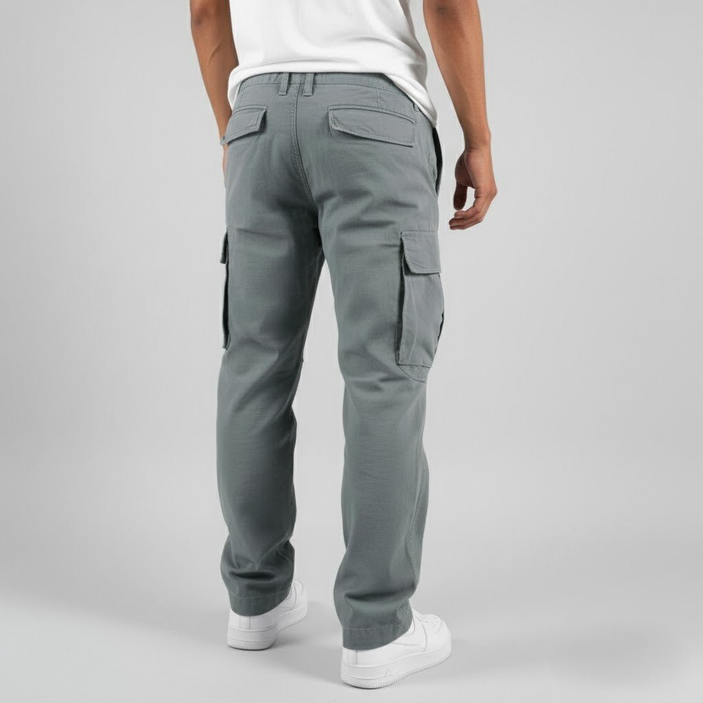 Knox | Pantalón Cargo Holgado con Bolsillos Laterales - StilfulltMen's pantsGrisSKnox | Pantalón Cargo Holgado con Bolsillos Laterales