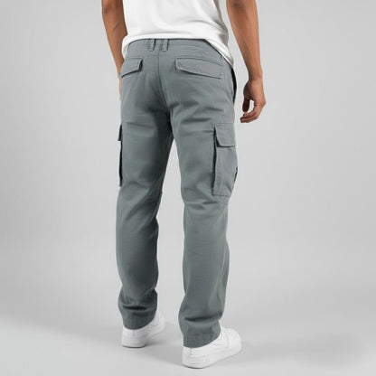 Knox | Pantalón Cargo Holgado con Bolsillos Laterales - StilfulltMen's pantsGrisSKnox | Pantalón Cargo Holgado con Bolsillos Laterales