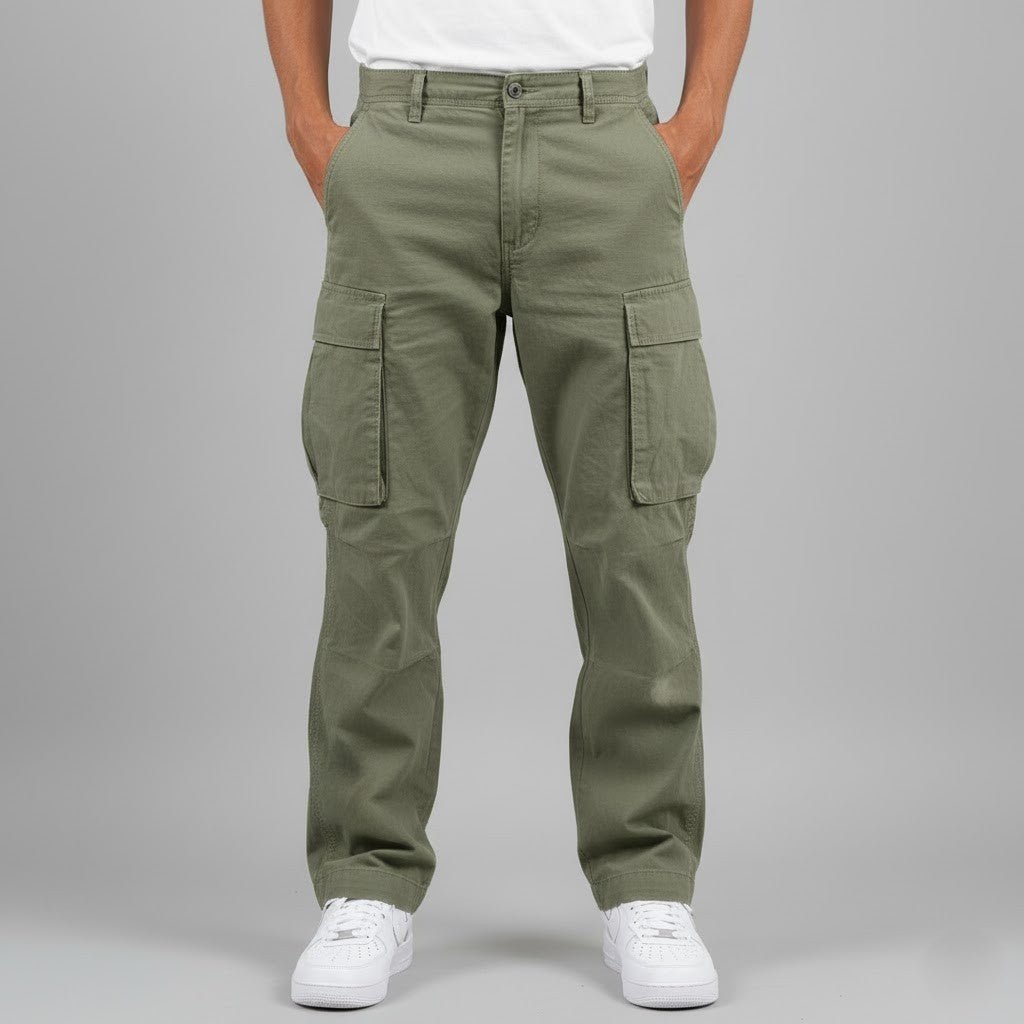 Knox | Pantalón Cargo Holgado con Bolsillos Laterales - StilfulltMen's pantsVerde OscuroSKnox | Pantalón Cargo Holgado con Bolsillos Laterales
