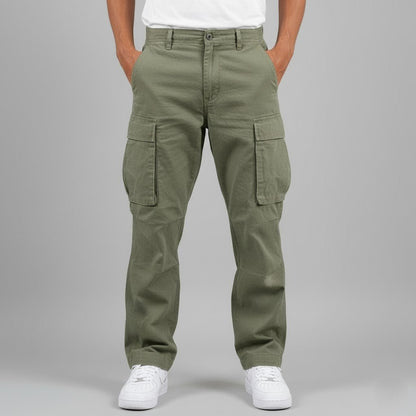 Knox | Pantalón Cargo Holgado con Bolsillos Laterales - StilfulltMen's pantsVerde OscuroSKnox | Pantalón Cargo Holgado con Bolsillos Laterales