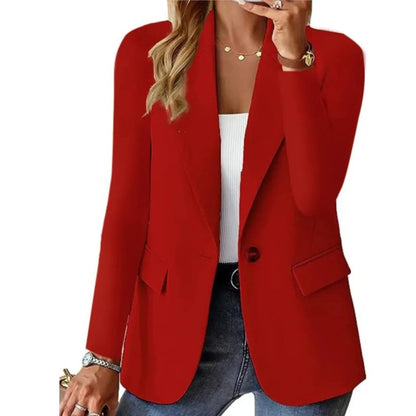 Lara | Blazer Clásica de un Botón - StilfulltWomen's jacketsDWOD1-NE269019RojoSLara | Blazer Clásica de un Botón